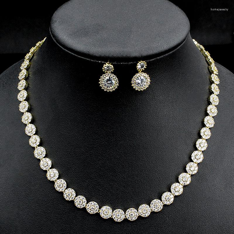

Dangle Earrings Brand Genuine Luxury Real Jewels Korean Version Simple Zircon Hip-hop Necklace Antique Female Ins Jewelry Style