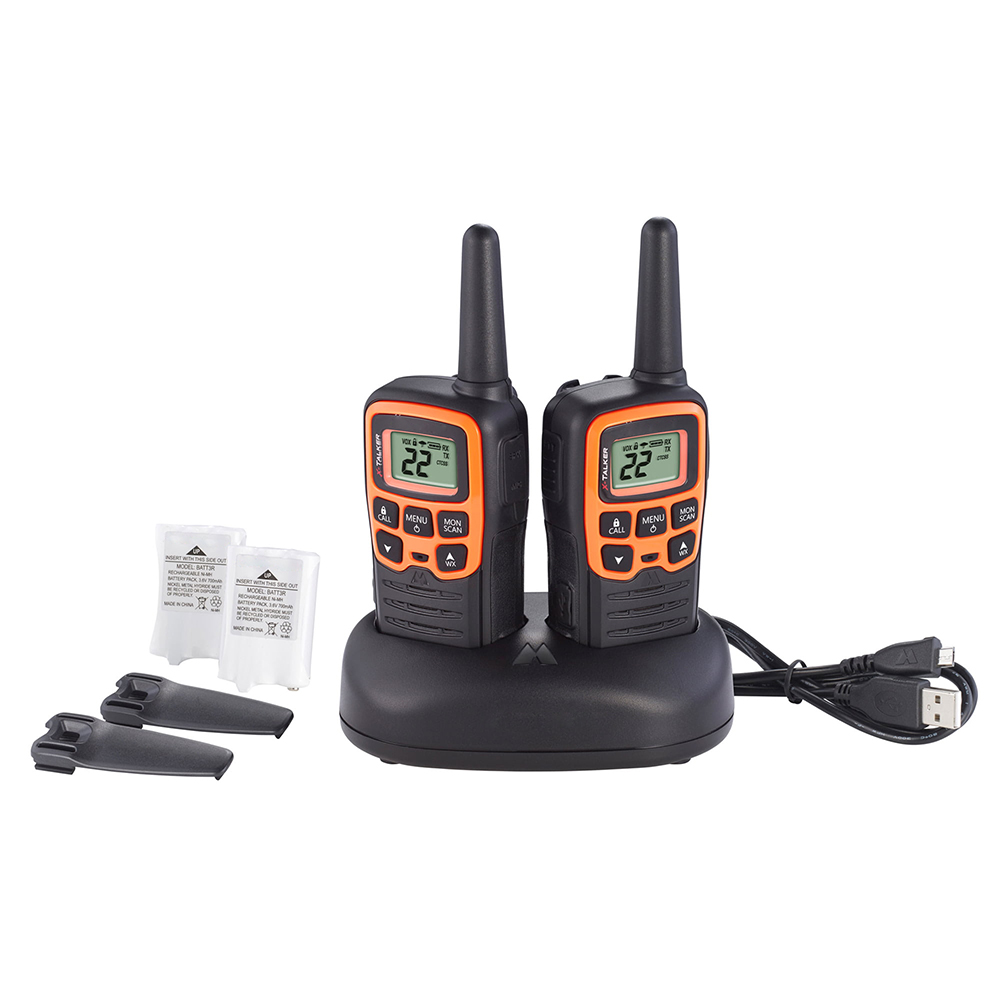 

T51VP3 Pair of T51 FRS Radios 28 Mile 22 Channels Black/Orange compass