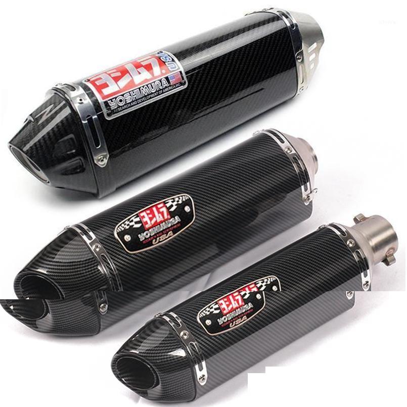 

Exhaust Pipe Car Dvr 51Mm Motorcycle For Yoshimura Muffler Fake Carbon Fiber Steel Escape Moto Pitbike Benelli Trk 502 C Dhjzi