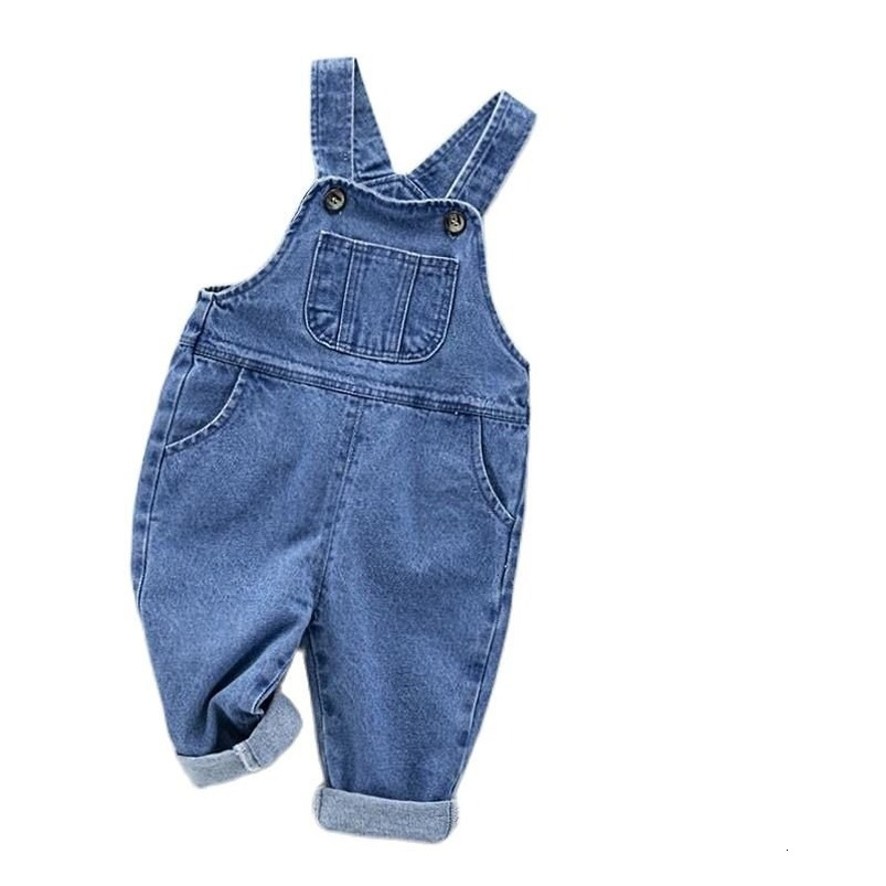 

Overalls Spring Toddler Jumpsuit Casual Jeans Bib Pants Fashion Kids Baby Boy Denim Overalls Suspender Trousers Autumn Girls Outfits 1-3T 230414, Black