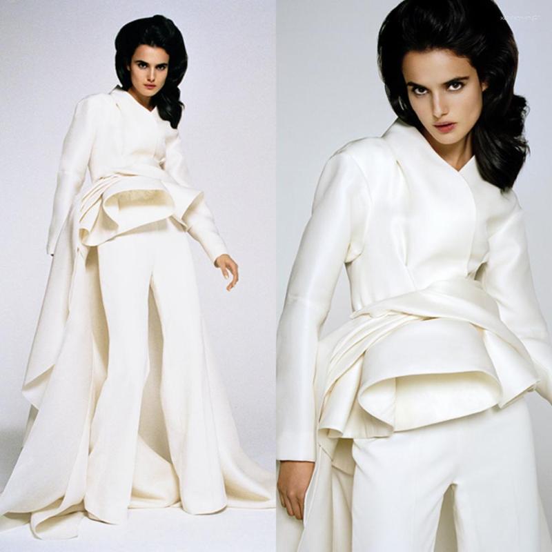 

Party Dresses 2023 White Jumpsuits Evening Long Sleeve Two Pieces Gorgeous Prom Dress Black Girls Formal Outfit Gowns, Red