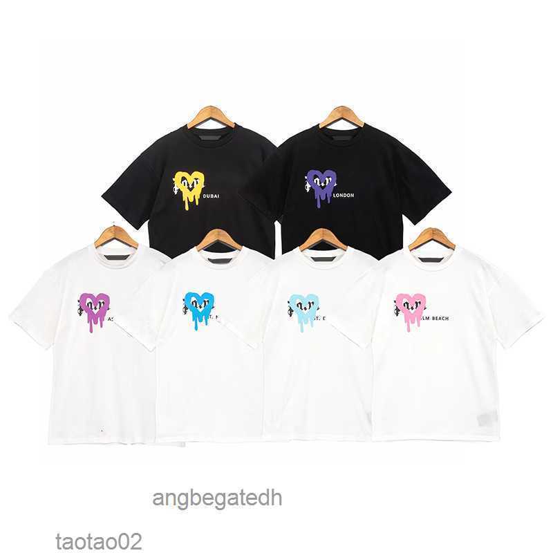 

Mens Designer Tshirt Men's T-shirts Palms Spray Love Heart Print Short-sleeved t Shirt Fashion Angels Women Graphic Tees7ivg6d7k, Black