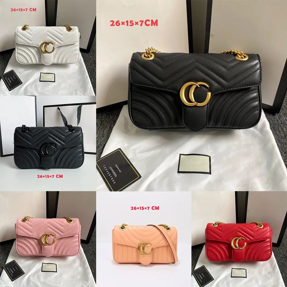 

2023 Designer bags Women Fashion handbag New Style Crossbody Bag Lady Shoulder Bags Gold Double G Marmont Velvet Classic Tote Luxury Genuine Leather MM, Red