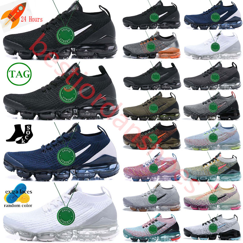 

2023 Vapores Pure Platinum Max Shoes Wolf Grey Medium Blue Plus Running Fly Black Multicolor knit Men Triple Black Oreo Designer Sport Sneakers Trainers Size 36-45, Color#41