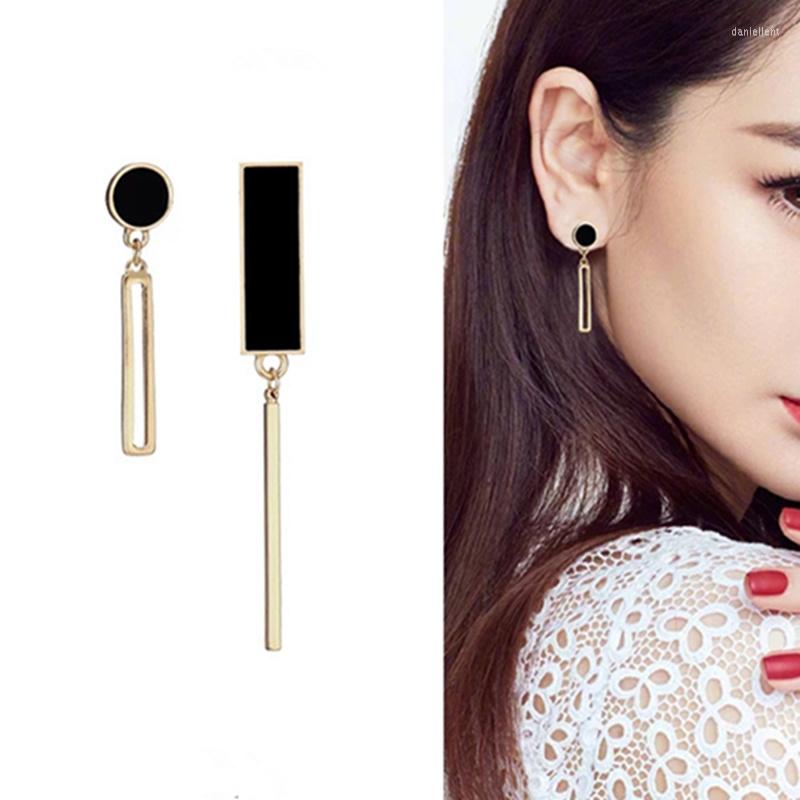 

Dangle Earrings Fashion Geometric Statement Earring Gold Color Asymmetrical Drop Accessories For Women Pendientes Mujer Gifts