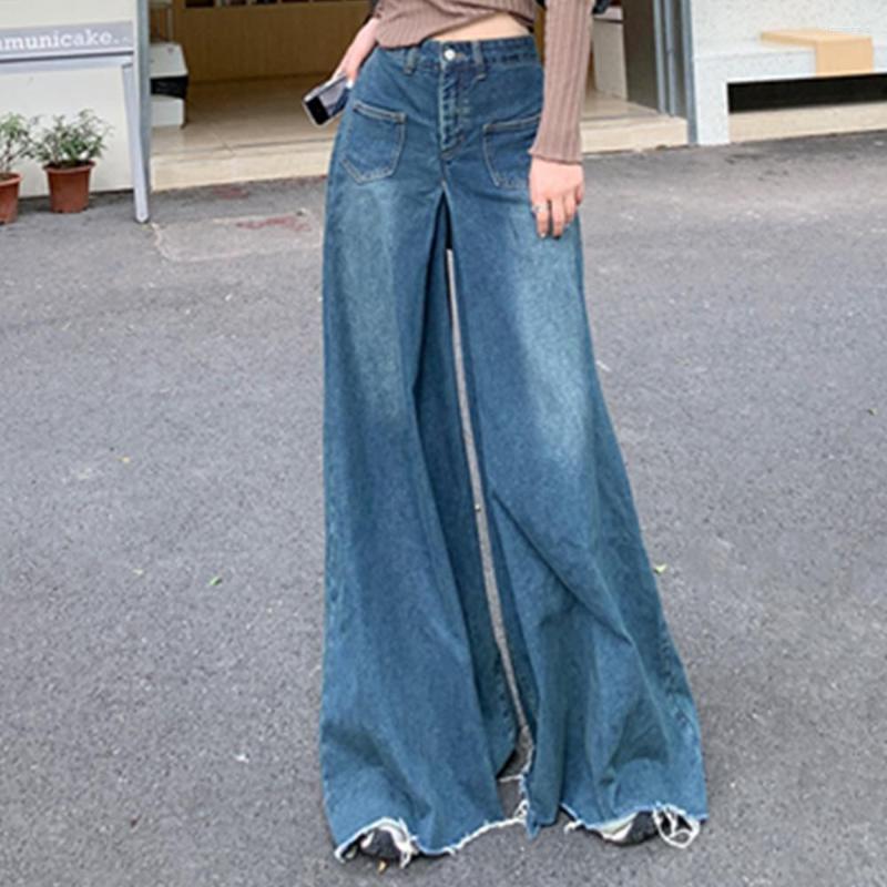 

Women's Jeans Fashion Woman Wide Pants Cowboy For Women Clothing Y2k 2023 High Waisted 90s Clothes, Wide leg jeans