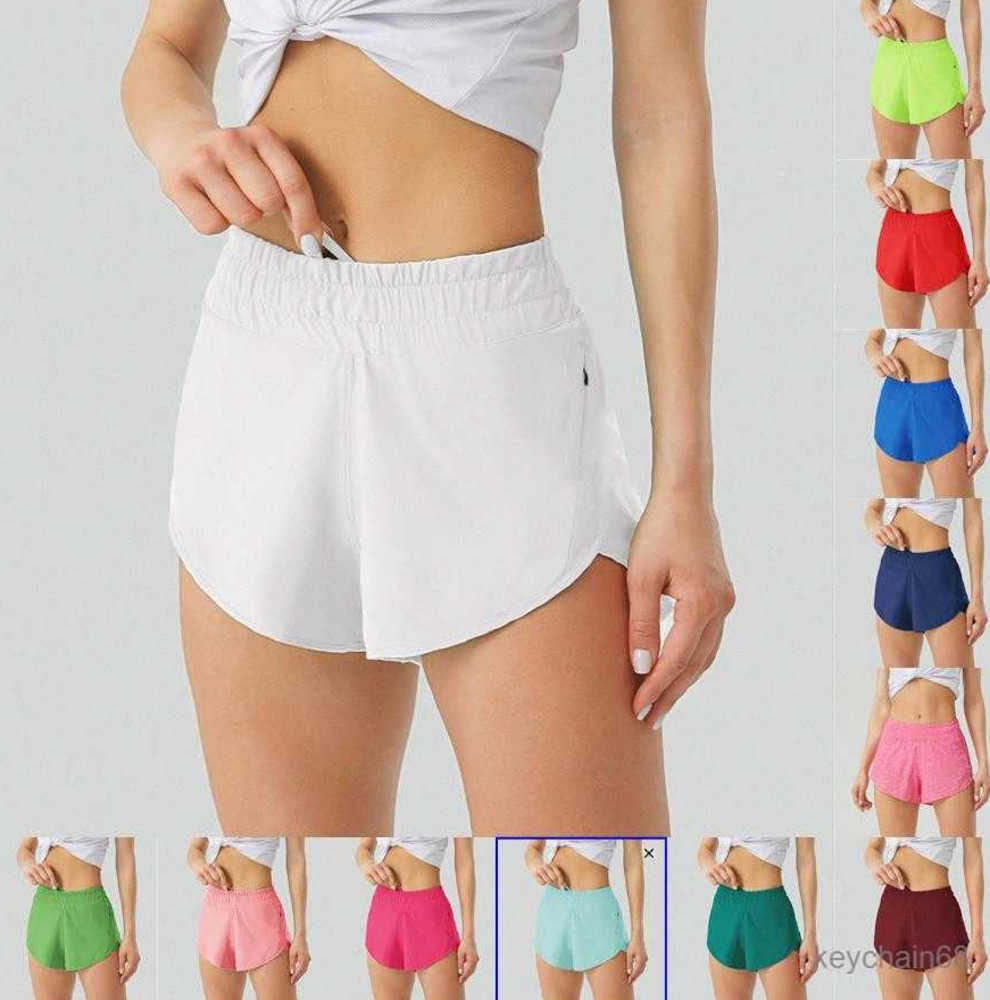 

Lulus Designer Women Shorts Lu Yoga Fit Zipper Pocket High Rise Quick Dry Women Train Lulus Short Loose Style Breathable 23ss