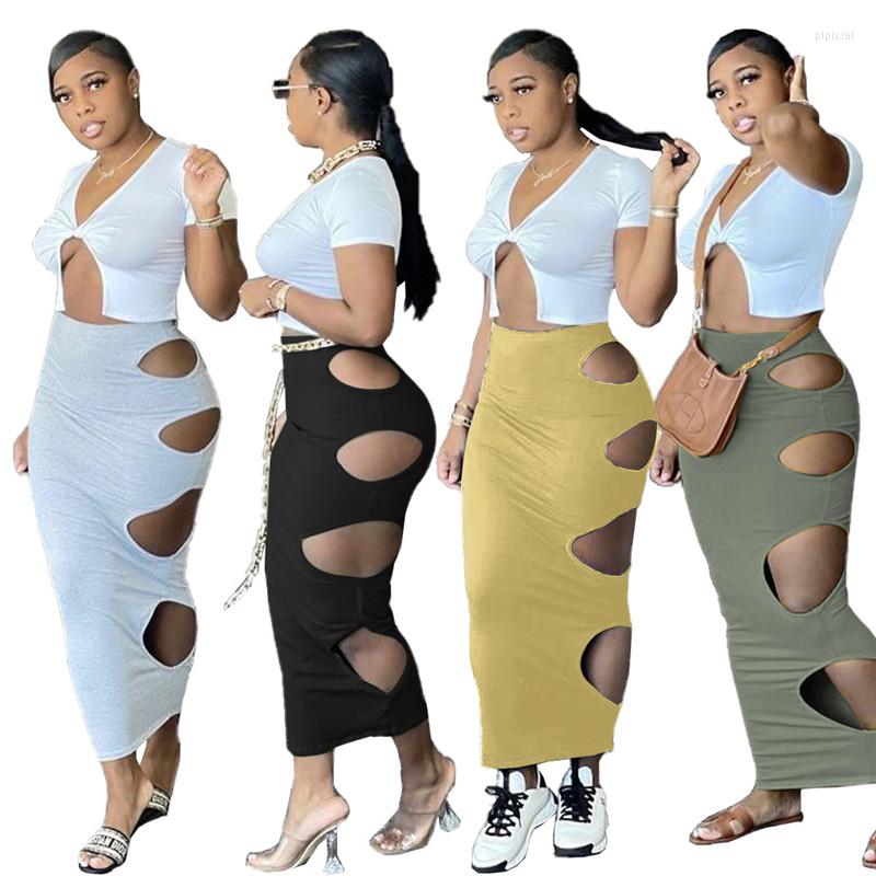 

Work Dresses Women Sleeveless Skirt Set Hole Sexy Summer Female 2 Pieces Club Suit Outfits, Black