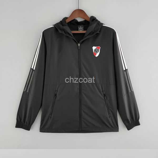

22-23 Club Atletico River Plate Men's jacket Soccer Windbreaker Jerseys full zipper Hooded Windbreakers Mens Fashion coat custom LS5N, No 1
