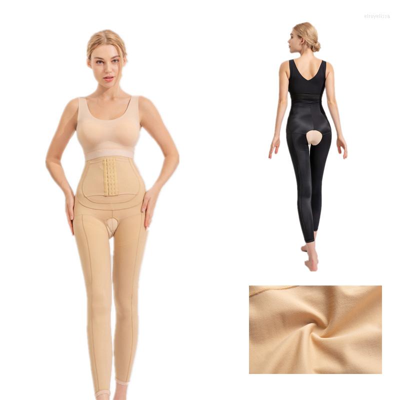 

Women's Shapers Women Postpartum Panties With Hook Corset Body Underwear Slim BuLifter Shapewear Waist Trainer Control Open Crotch Long, Beige