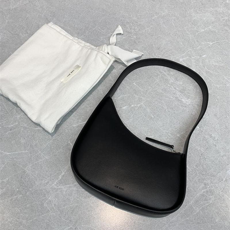 

Evening Bags First Layer Of Cowhide Leather Crescent-shaped Line Ladies Handbag Designer Underarm Mini Bag, Black