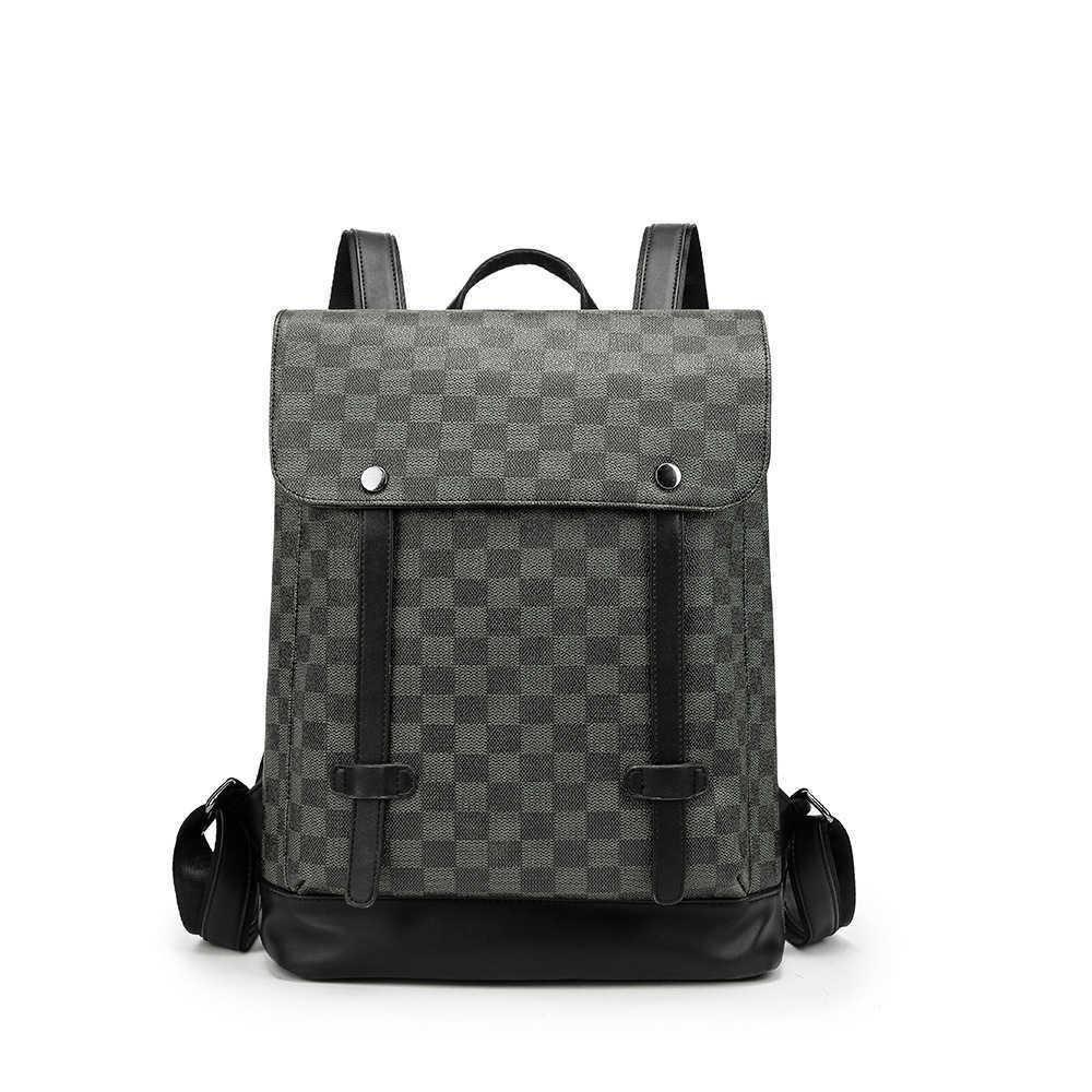 

designer bags Trend Men's Backpack Lattice Travel Bag Korean Leisure College Student Schoolbag 230318, Plaid black