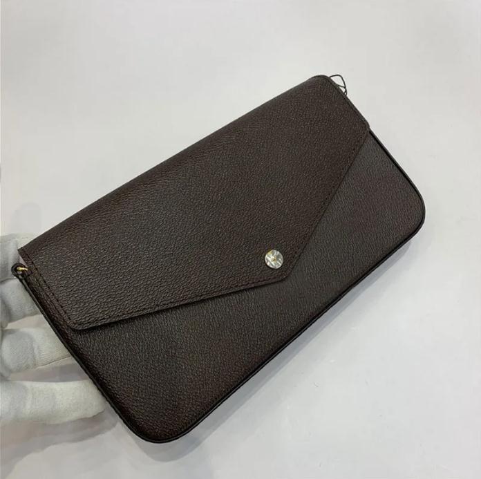 

2023Bestselling set High quality 3-piece Women handbag Luxury Chain Classic Fashion bag women Bag handbags Fashion bag, Brown flower