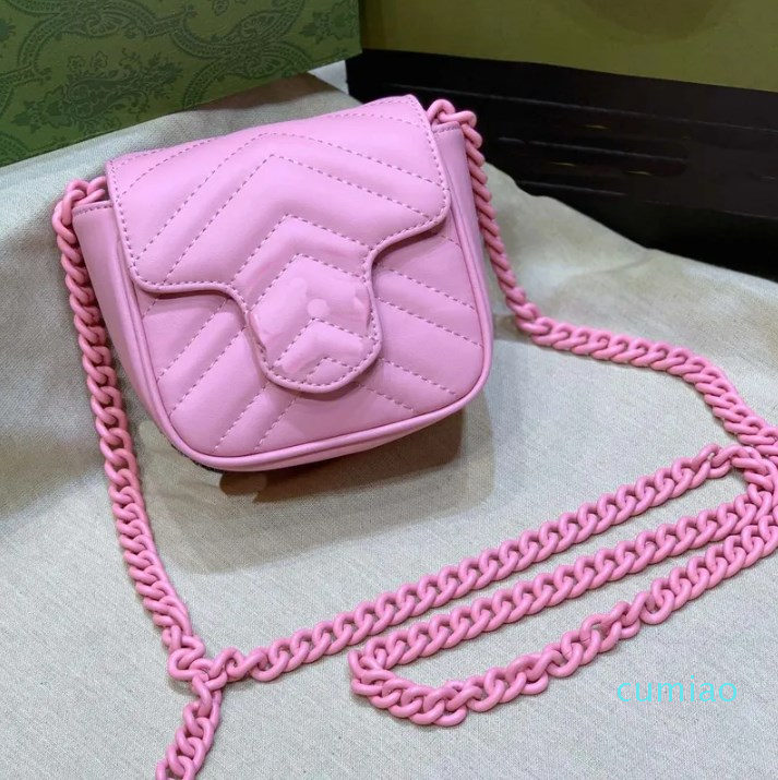 

Designer-Chain Bag Flap Bag Crossbody Waist Bag Classic Letters Hardware Hasp Clutch Bags Purse Women Handbags Genuine Leat, Pink