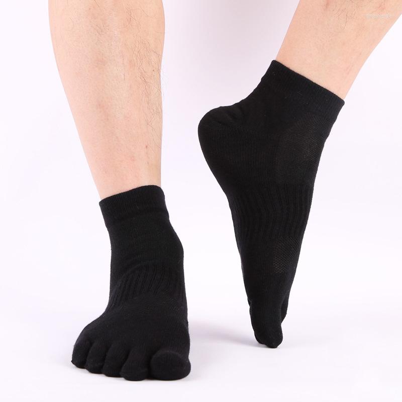 

Athletic Socks 3 Pairs Cotton Yoga Men Thin Five Toe Sports Male High Quality Breathable Black Gray White Color Short