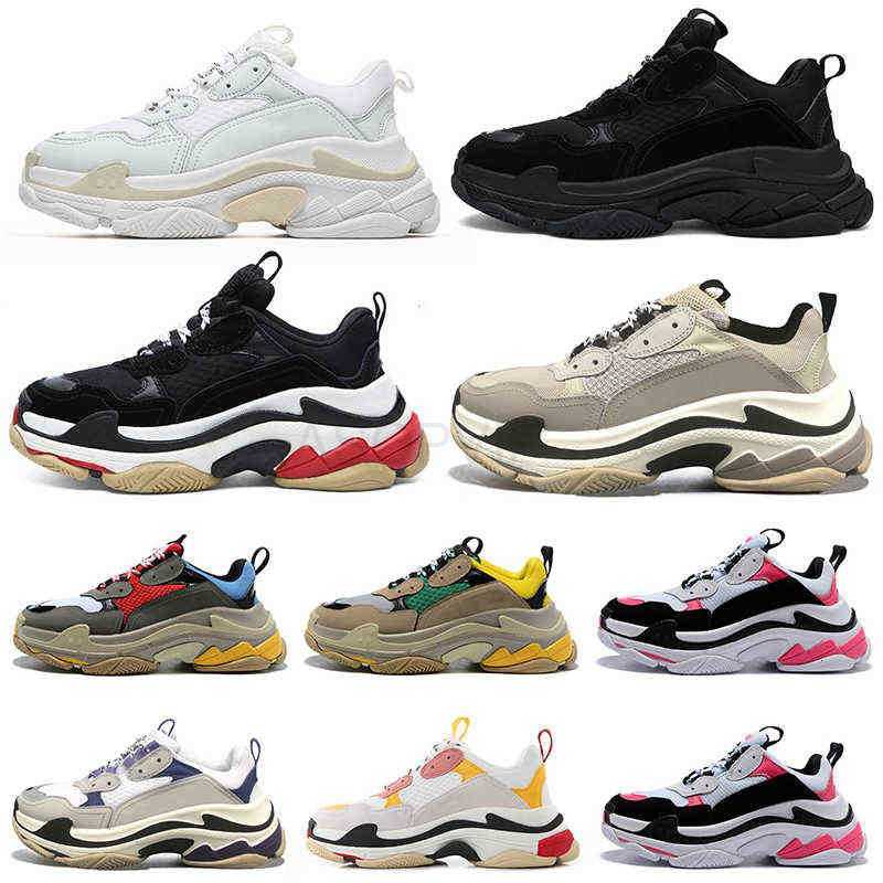 

discount luxury triple s men women designer shoes casual platform sneakers black white grey red pink blue green yellow mens trainers sports, Item #1