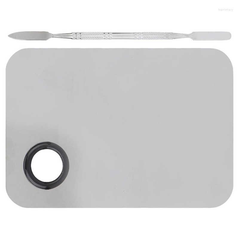 

Makeup Sponges Stainless Steel Mixing Palette Easy To Clean Holding Scratch Proof Professional For