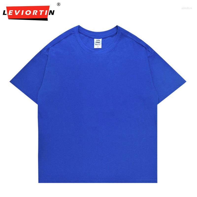 

Men's T Shirts 210g Solid Color Short Sleeve Men's T-shirt Design Sense Street Loose Oversize Pure Cotton Round Neck Couple's, Orange