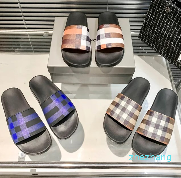 

2023 casual slippers classic pattern home office unisex slipper sandals, Blue