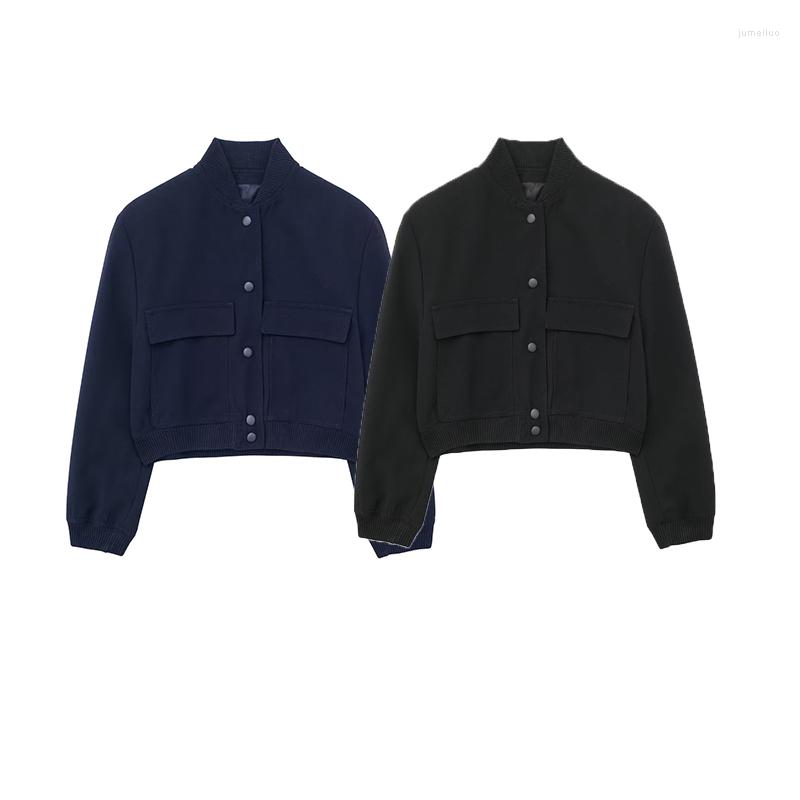 

Women's Jackets Woman Fashion Bomber For Women 2023 Spring Jacket Long Sleeve With Pockets Coats Casual In Outerwears, 8208hh