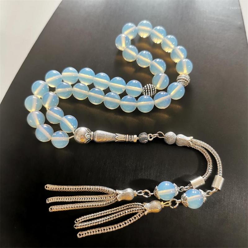 

Strand Tasbih Opal Stone Muslim Misbaha Islamic 33 Prayer Beads Arabia Fashion Accessories Turkish Rosary Eid Ramadan Gifts