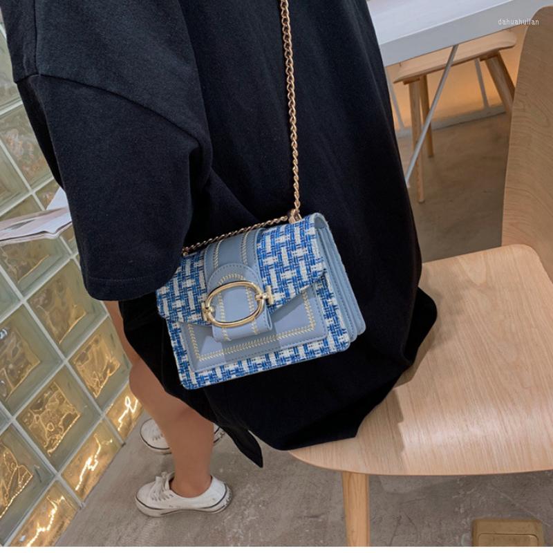 

Evening Bags Trendy Wide Strap Shoulder For Women 2023 Luxury Designer Lady Handbags And Purses Fashion Chain Messenger Crossbody, White