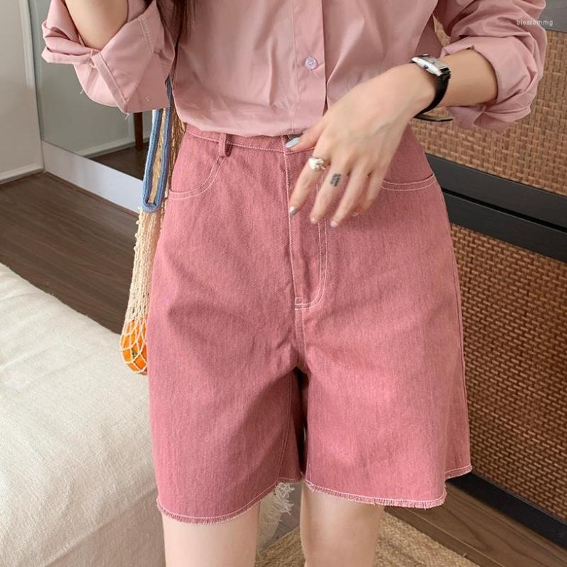 

Women' Shorts Spring Women Pants 2023 Summer Korean Harajuku Fashion Clothing Personality Vintage Sweet Pink Pocket High Waist, Green
