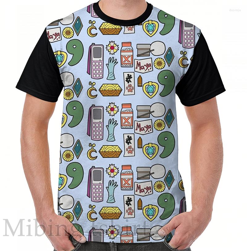 

Men' T Shirts Funny Print Men Shirt Women Tops Tee Ace Attorney Inventory Graphic T-Shirt O-neck Short Sleeve Casual Tshirts