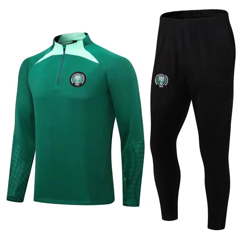 

2022 2023 Nigeria Tracksuit soccer Jerseys kit 22 23 Nigerian soccer Training suit clothing outdoor jogging shirt football jacket men sportswear 666, Black
