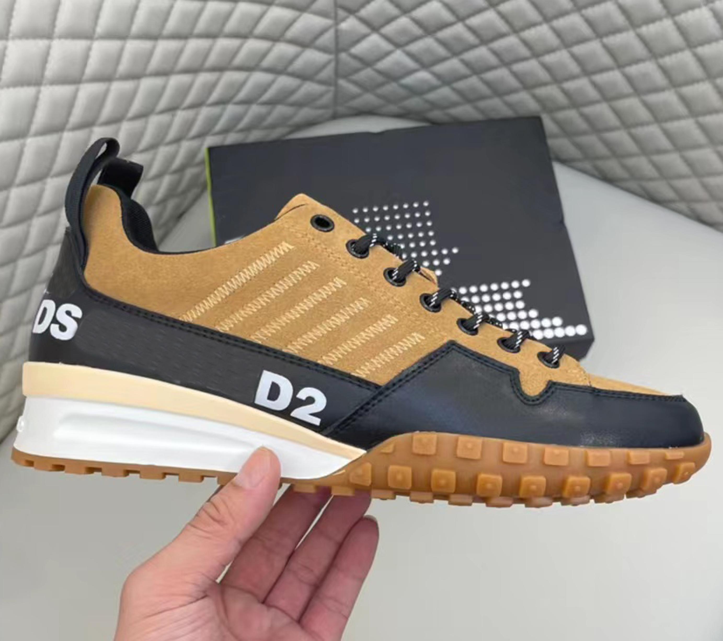 

Running Shoes men's D2 chaussures de designer leather sports Casual dsq squared Casual Maple Leaf Patter breathable J1