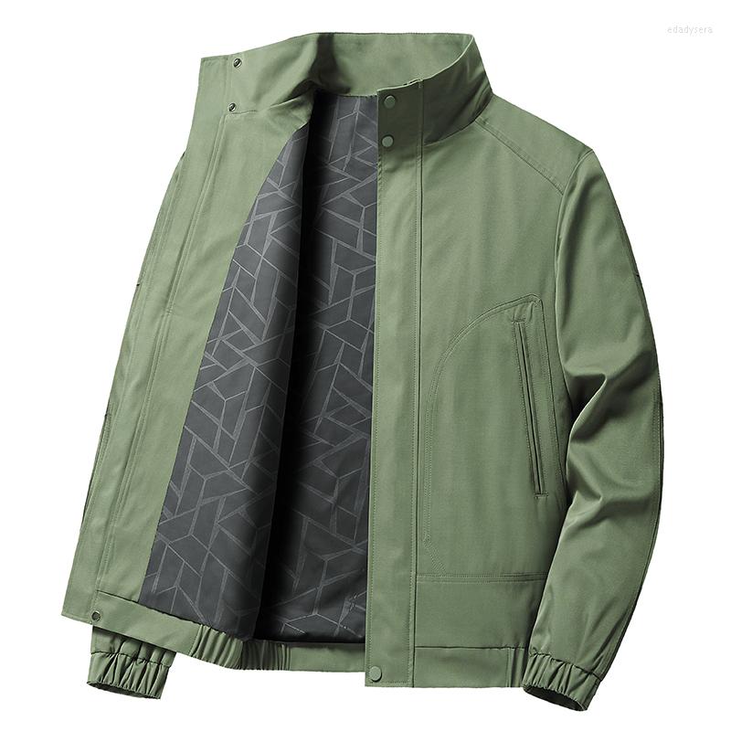 

Men's Jackets Men's Spring Jacket Coats Casual Solid Color Stand Collar Men Business Windbreaker For Plus Size 8XL, Black