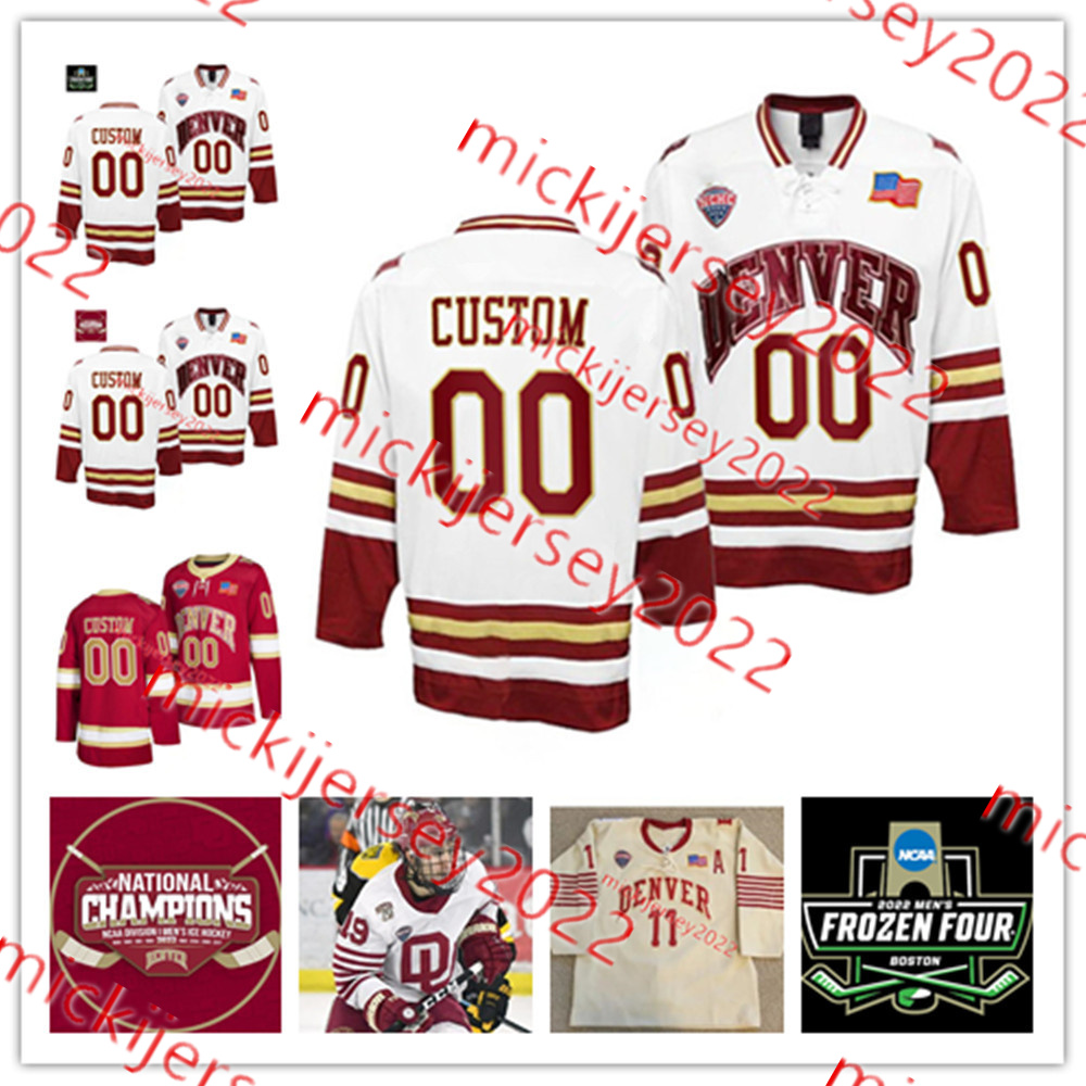 

Tyler Haskins Kent Anderson Denver Hockey Jersey Connor Caponi Mens Youth Custom Stitched 23 Lane Krenzen 26 Shai Buium 27 Kyle Mayhew Denver Pioneers Jerseys, Crimson