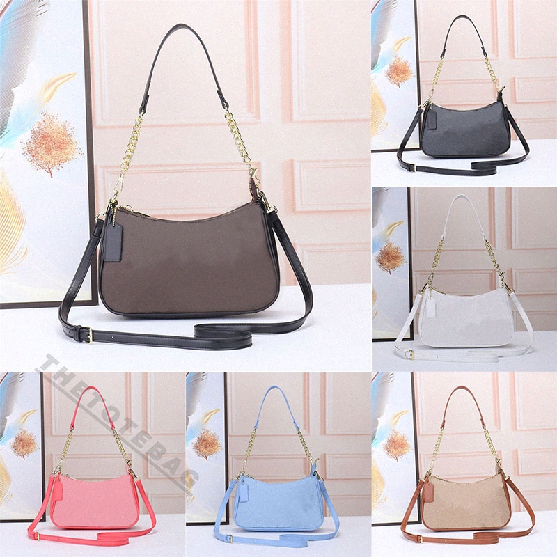 

23 teri bag classic old flower underarm shoulder bag Luxury Designer leather simple mahjong portable handbag Purse Detachable chain shoulder strap