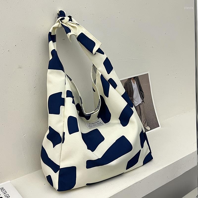 

Evening Bags Checkered Shopping Handbag Simple Canvas Bag For Women 2023 Large Capacity Tote Outdoor Student Shoulder, See chart