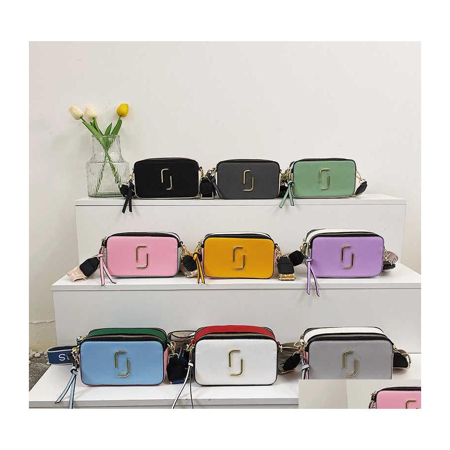 

Wallets Retail Women Bags 2022 Contrast Color Small Square Bag Trend Letter Single Shoder Messenger Drop Delivery Lage Accessories Ho Dhnki, Black(not pure color)