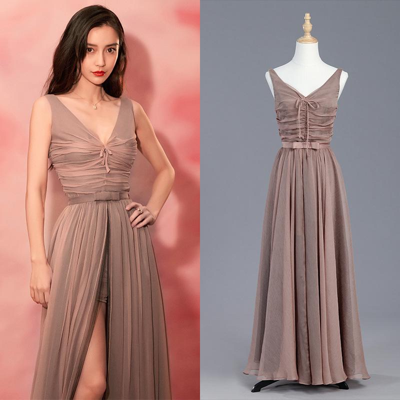 

Casual Dresses Star With V Neck Gauze Sexy Temperament Of Cultivate Morality Fashion Dress Two SuitsCasual, See chart