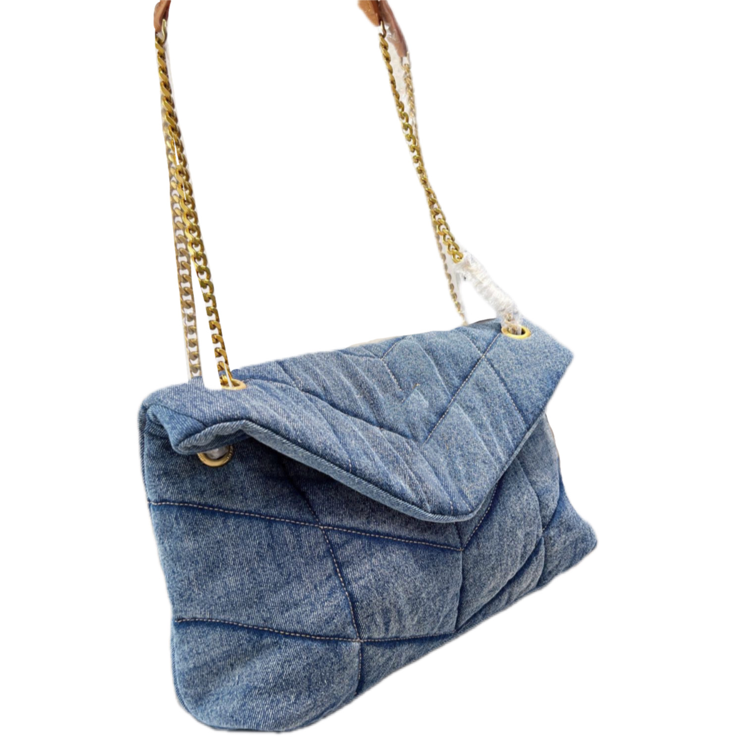 

5A Loulou Bag Fashion Designer Luxury Lady Bag canvas Messenger Bag Chain Shoulder bag Crossover Classic Flap Women's Wallet Various Sizes Soft Sheepskin30*19cm, Clear