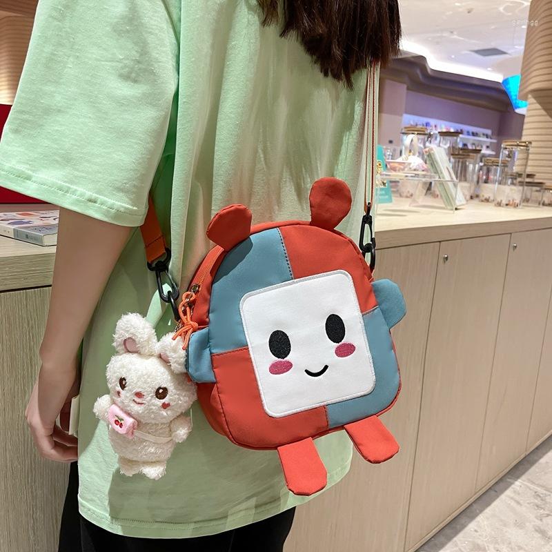 

Shoulder Bags Canvas Messenger Women's Bag Small Fashion Cute Crossbody For Girl Student Cotton Cloth Female Handbags, Orange