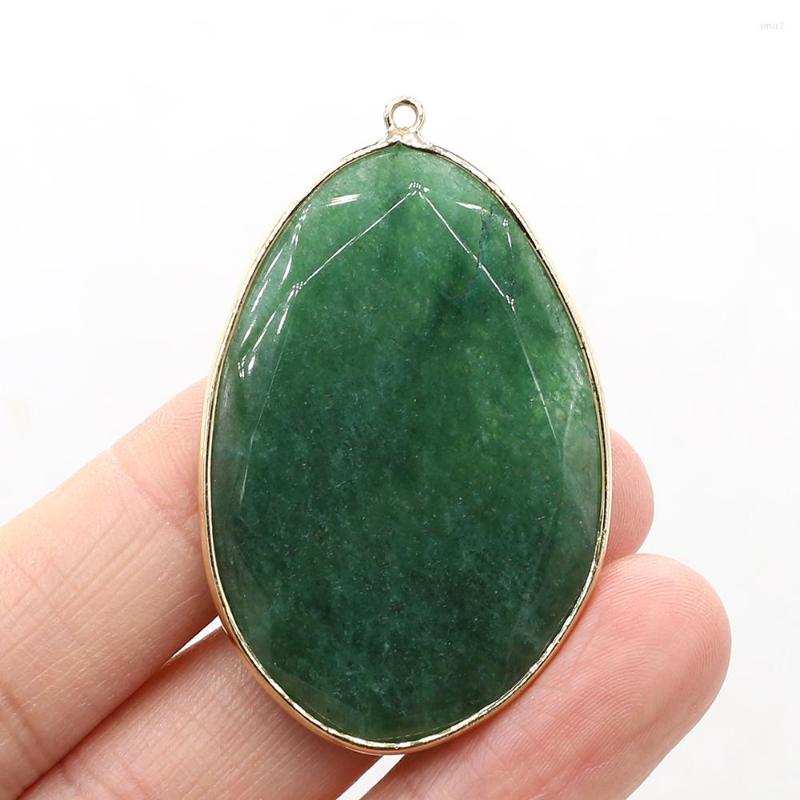

Pendant Necklaces Natural Stone Gem Green Strawberry Gilt Handmade Crafts Party Vintage Necklace Accessories For Woman Size 30x50mm
