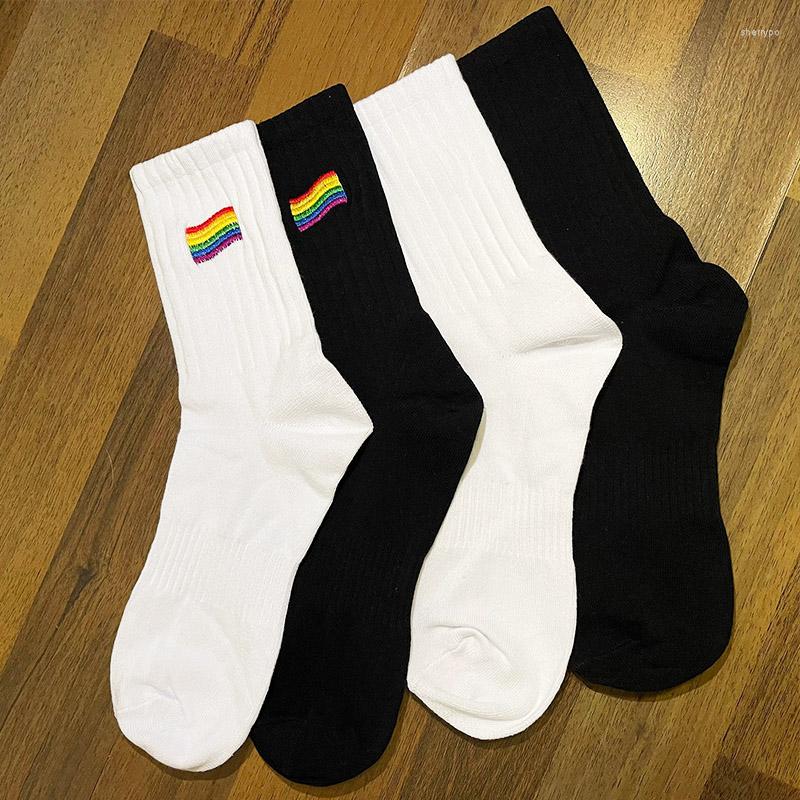 

Men's Socks Men's Cotton Sports Mid-Tube Casual Comfort Breathable White Black