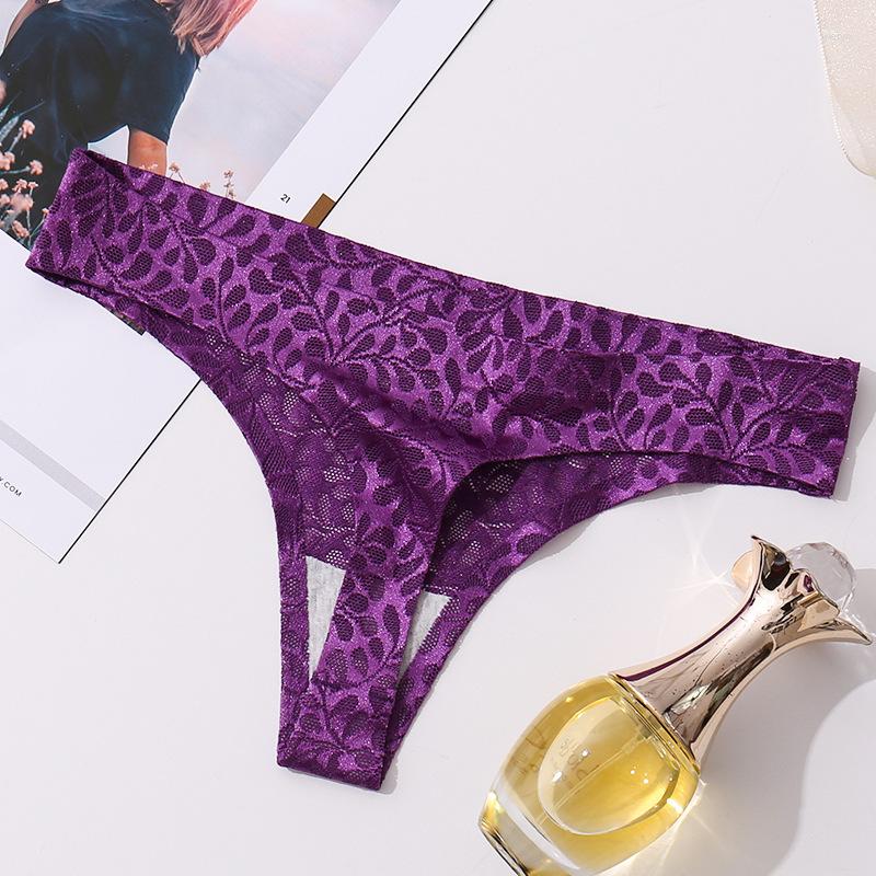 

Women's Panties Sexy Thong Women's Seamless Lingerie Cotton Multi-Size Briefs G-strings Solid Panty Women, A-black