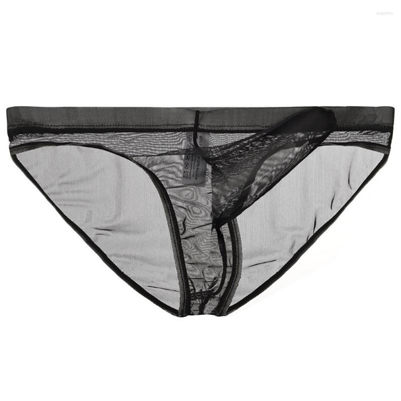 

Underpants Men's Sexy Transparent Briefs G-String T-Back Bikini Thin Elasticity Breathable Tangas Underwear Elephant Nose Thong, Purple