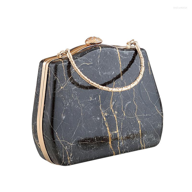 

Evening Bags Style Acrylic Flap Bag Clutch Hanbag Women Wedding Party Witth Chain, Black