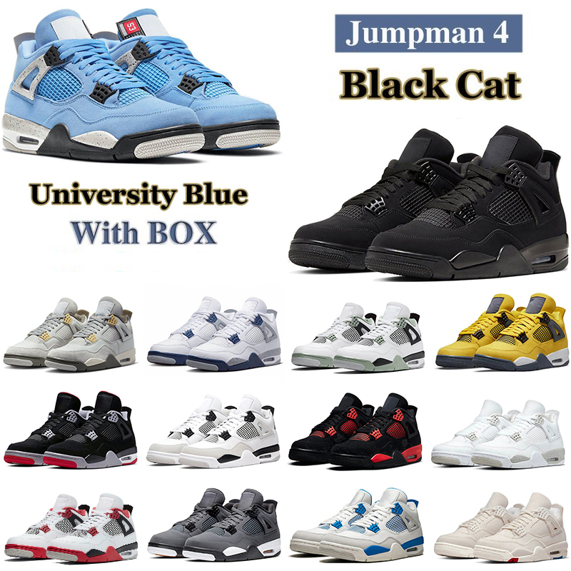 

4s Retor Basketball Shoes Black Cat Red Thunder Unversity Blue, Photon dust 36-47.5