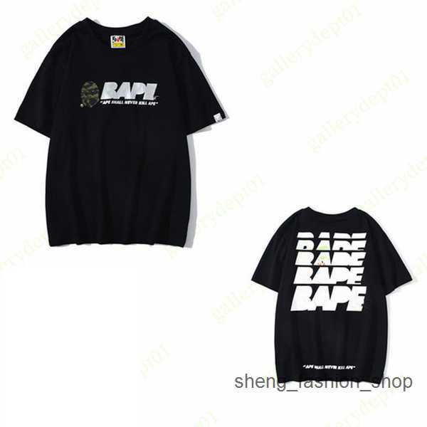 

Bathing ape Designer t Shirts for Men Side Double Sided Camouflage Shark Tshirts Clothes Graphic Tee Colorful Apes Printt-shirt Cashew Lightning 8 C8HQ, Style no. 21