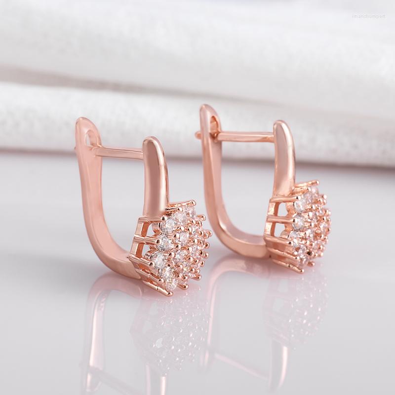 

Hoop Earrings Zircon Lever Back For Women Luxury Fashion Anti Allergy Jewelry