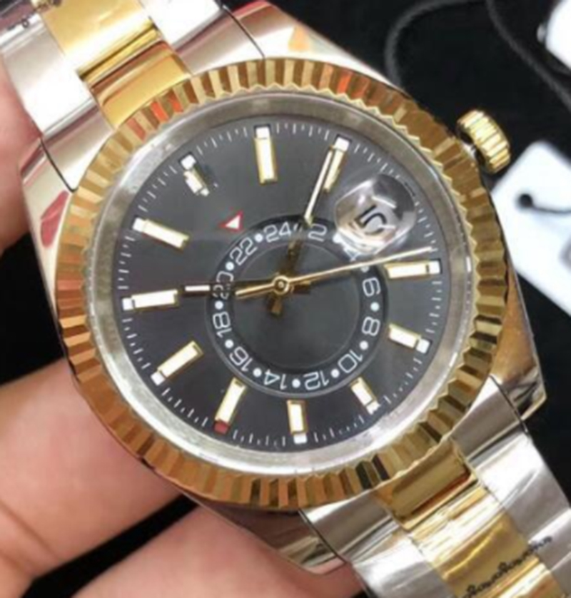

NEW 2023 New Luxury Men's Automatic Mechanical Watch Stainless Steel Gold Sky Dweller GMT Small Dial Calendar Full Work Designer 42MM Luminous mechanical wristwatch