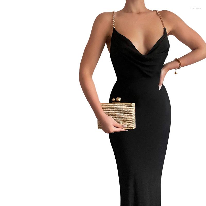 

Casual Dresses Sexy Chain Strap Women Satin Mini Dress Backless Party Elegant Club Outfits Evening Birthday Bodycon Prom Vestidos, White