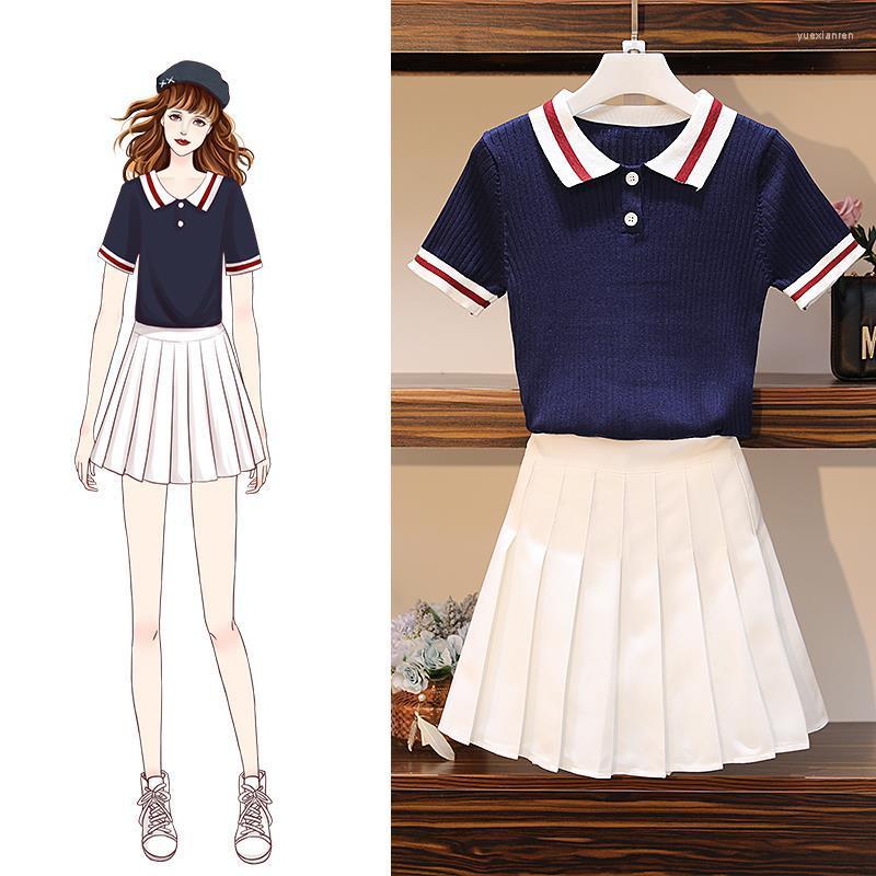 

Work Dresses 2023 Women' Summer Fashion Thin Pleated Skirt Age Reduction To Cover The Meat Jk Two-piece Suit Y2K Korean, Skirt only