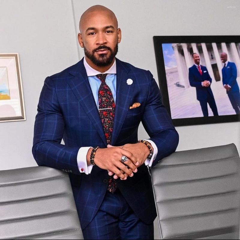 

Men's Suits Dark Blue Damier Check Men's Suit Notched Lapel For Wedding Male Blazer Formal Tuxedos Plus Size Prom Jackets With Pants, Orange